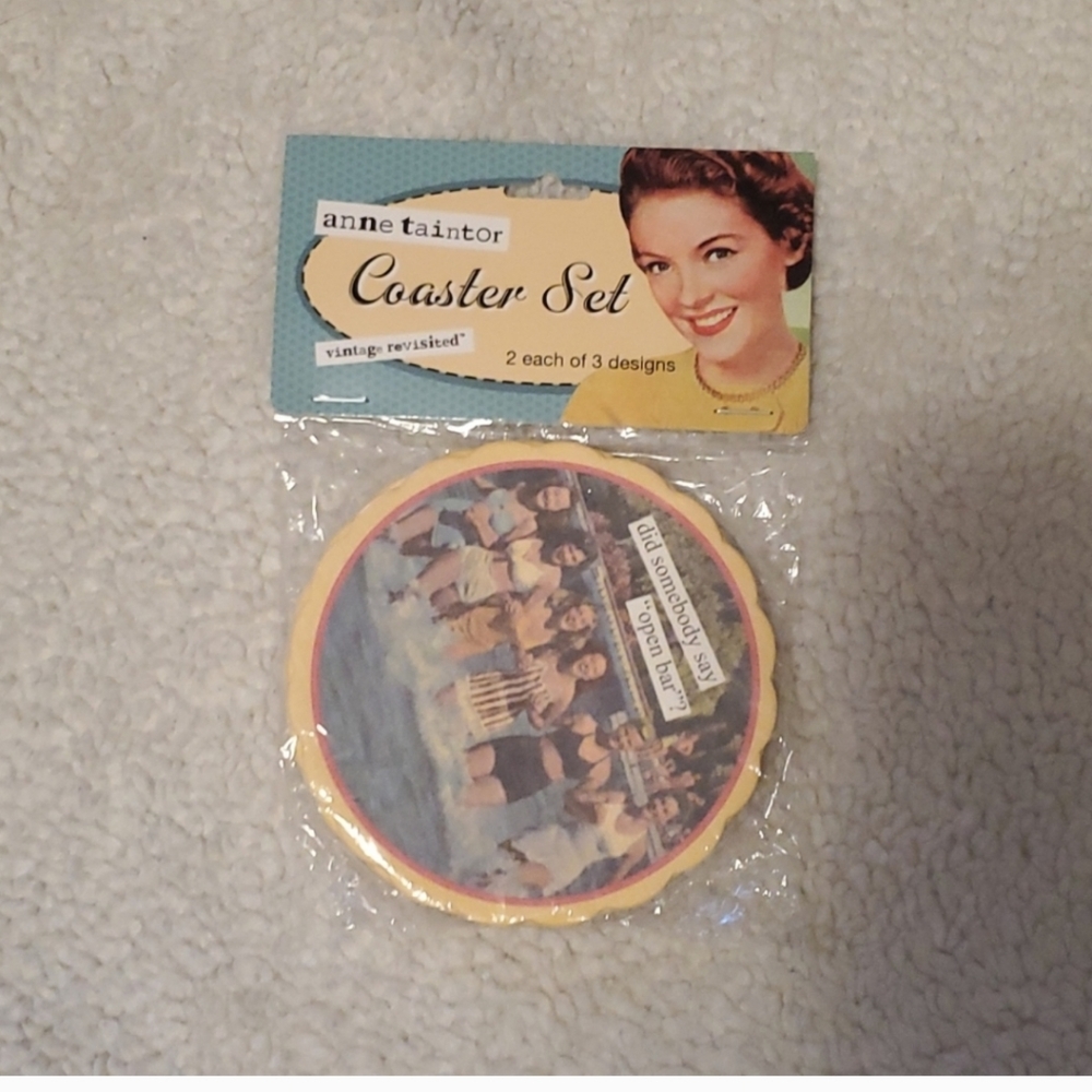 Get this for free! Nwt funny coasters
